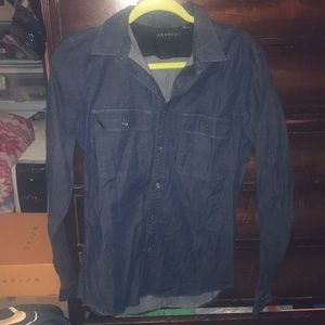 Men’s theory Button Down Denim